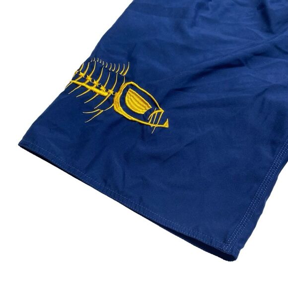 Tormenter Fish Skeleton Board Shorts Blue Men’s Sz 34 - Picture 5 of 14